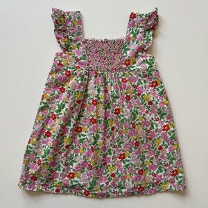 Mini Boden Girls Floral Smocked Dress - Size 18-24M